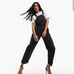 ASOS DESIGN 'original' denim overalls in washed black